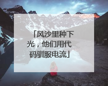 风沙里种下光，他们用代码驯服电流