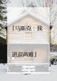 马斯克：我进退两难