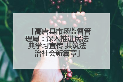 高唐县市场监督管理局：深入推进民法典学习宣传 共筑法治社会新篇章