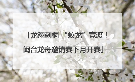 龙翔刺桐 “蛟龙”竞渡！闽台龙舟邀请赛下月开赛