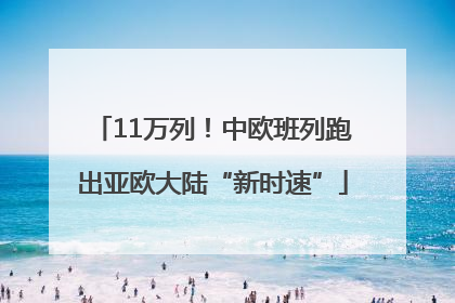 11万列！中欧班列跑出亚欧大陆“新时速”