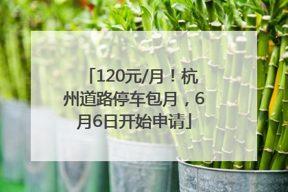 120元/月！杭州道路停车包月，6月6日开始申请
