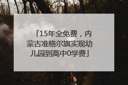 15年全免费，内蒙古准格尔旗实现幼儿园到高中0学费