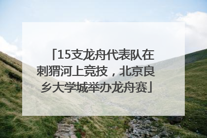15支龙舟代表队在刺猬河上竞技，北京良乡大学城举办龙舟赛