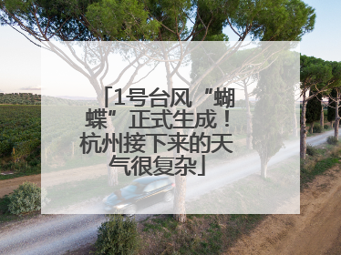 1号台风“蝴蝶”正式生成！杭州接下来的天气很复杂