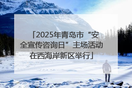 2025年青岛市“安全宣传咨询日”主场活动在西海岸新区举行