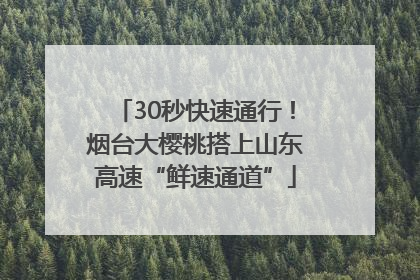 30秒快速通行！烟台大樱桃搭上山东高速“鲜速通道”