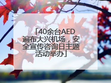 40余台AED遍布大兴机场，安全宣传咨询日主题活动举办