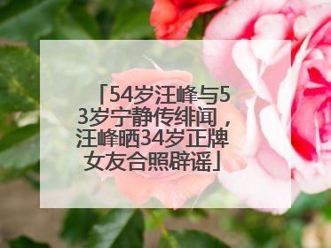 54岁汪峰与53岁宁静传绯闻，汪峰晒34岁正牌女友合照辟谣
