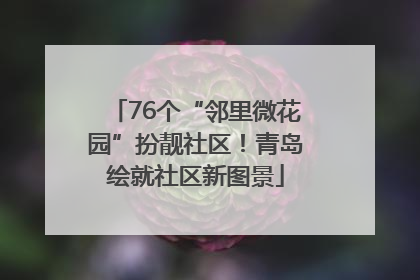 76个“邻里微花园”扮靓社区！青岛绘就社区新图景