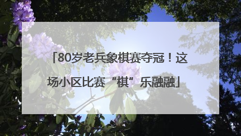 80岁老兵象棋赛夺冠！这场小区比赛“棋”乐融融
