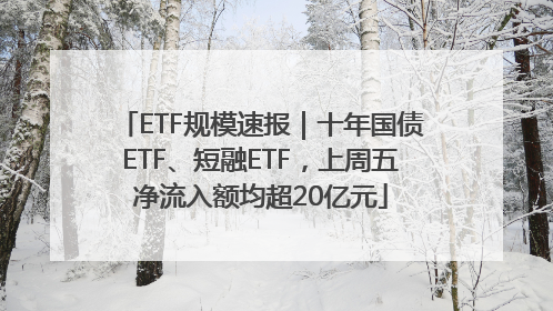 ETF规模速报｜十年国债ETF、短融ETF，上周五净流入额均超20亿元