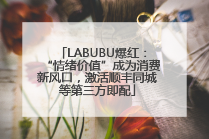 LABUBU爆红：“情绪价值”成为消费新风口，激活顺丰同城等第三方即配